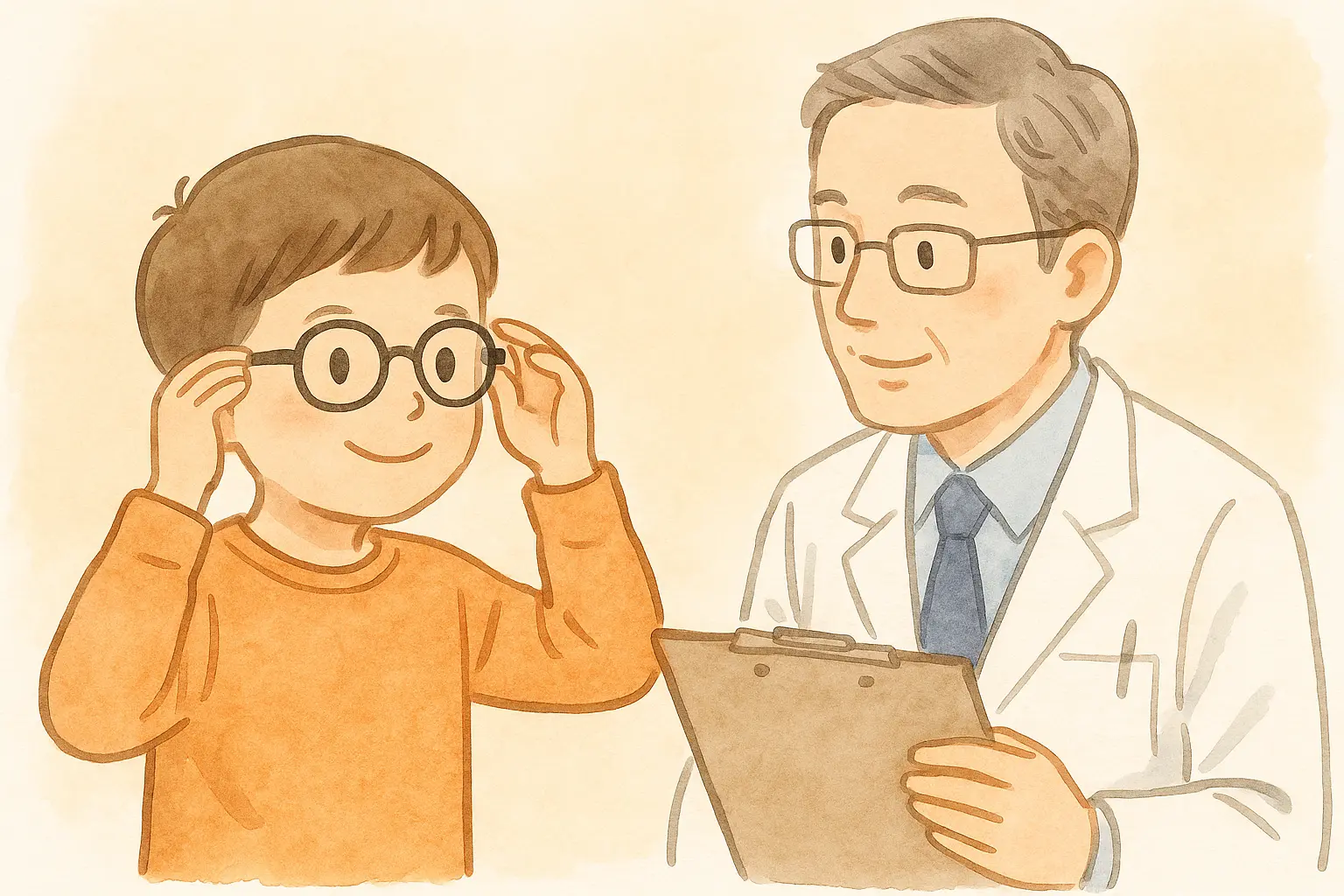 メガネの使い方が常識になった理由 イラスト
