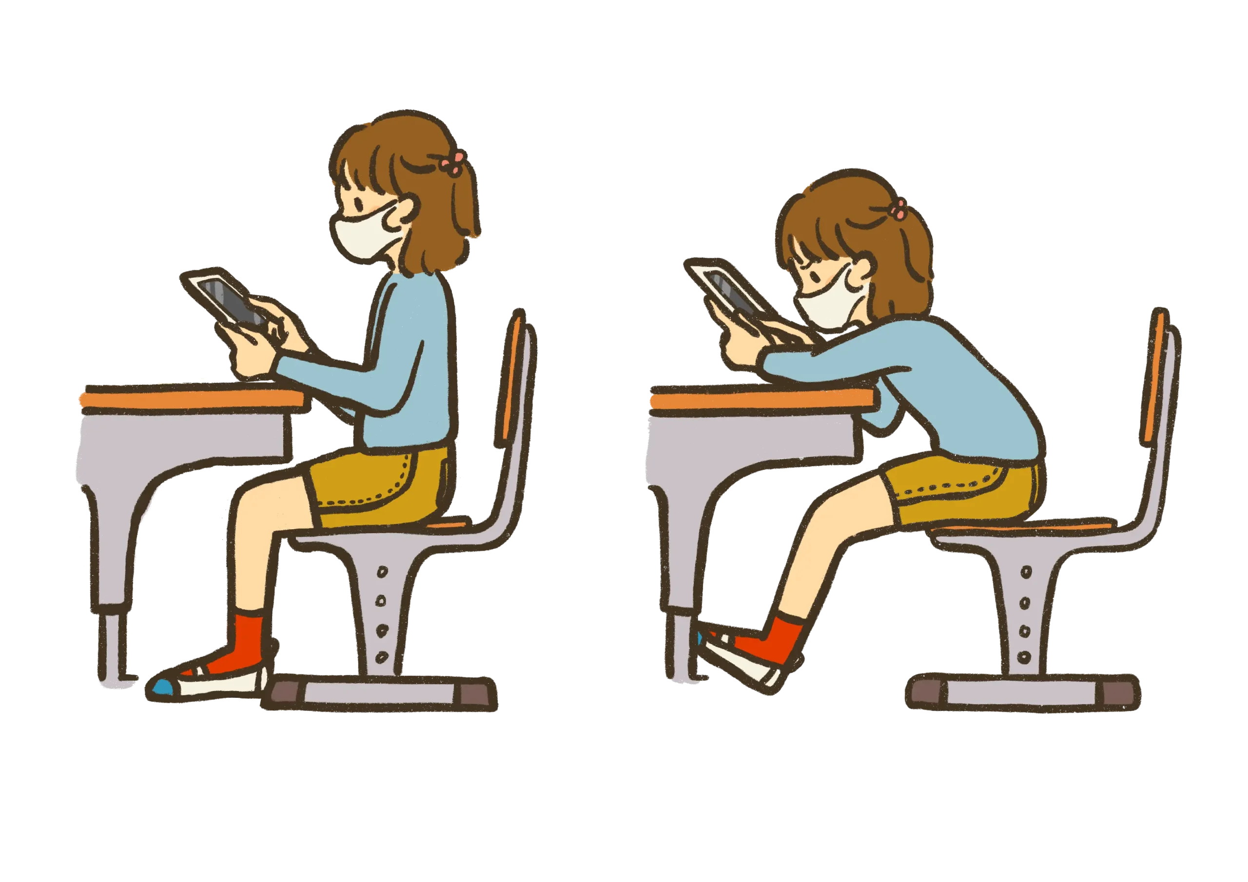 タブレットで勉強する子供はスマホ斜視の危険性