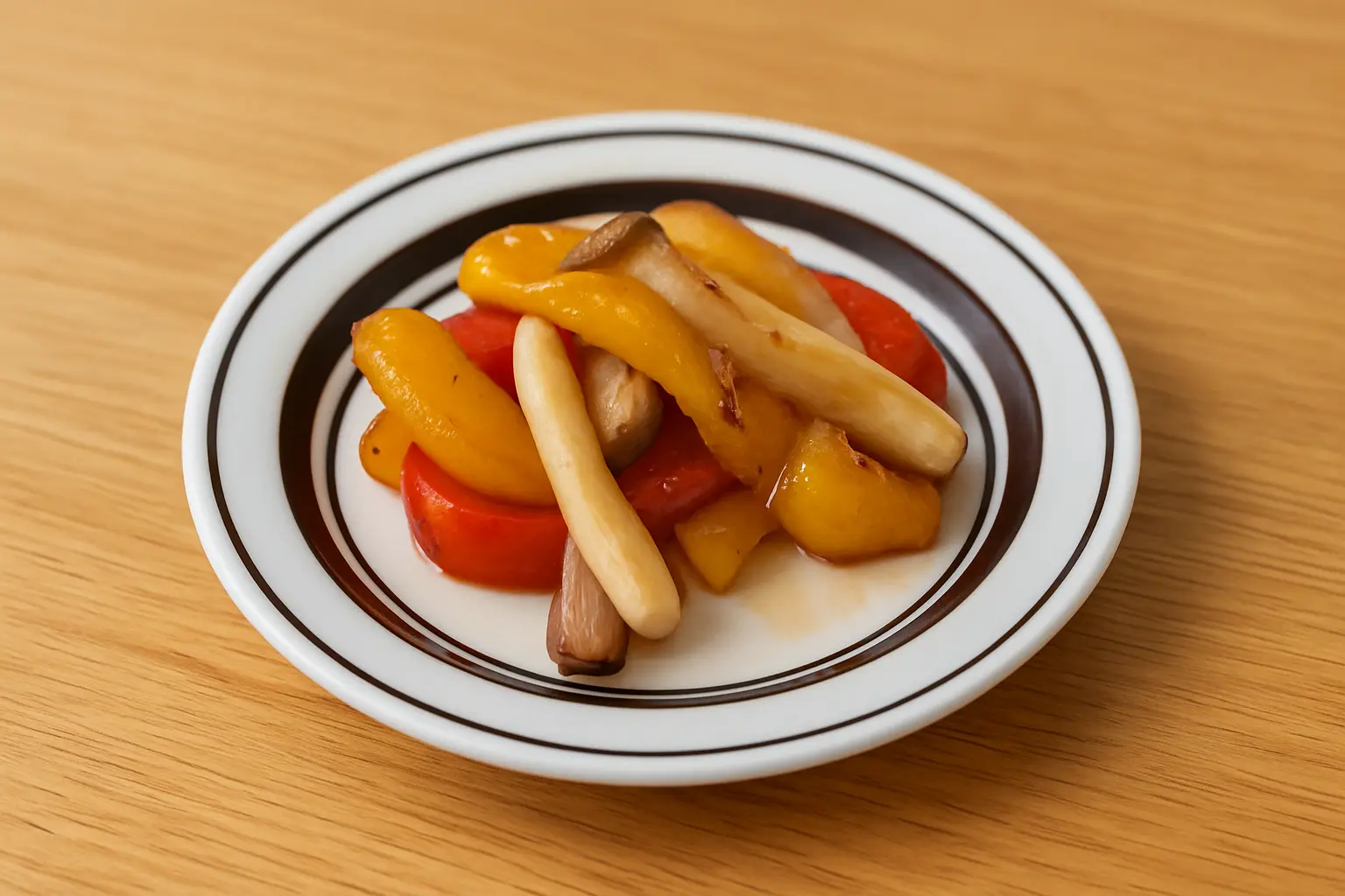 パプリカとエリンギのバター醤油いため
