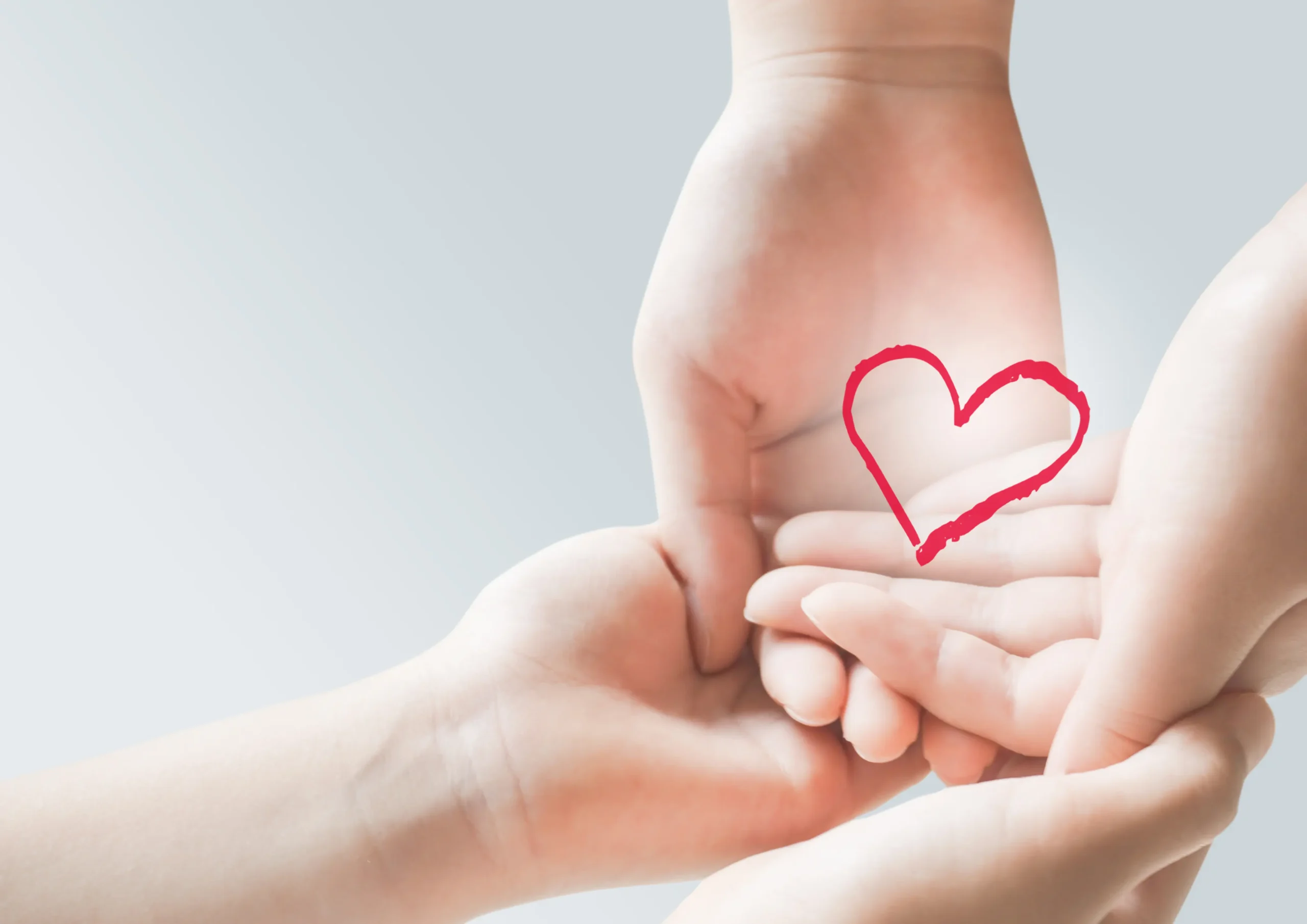 手のひらとハートのサポートのイメージ