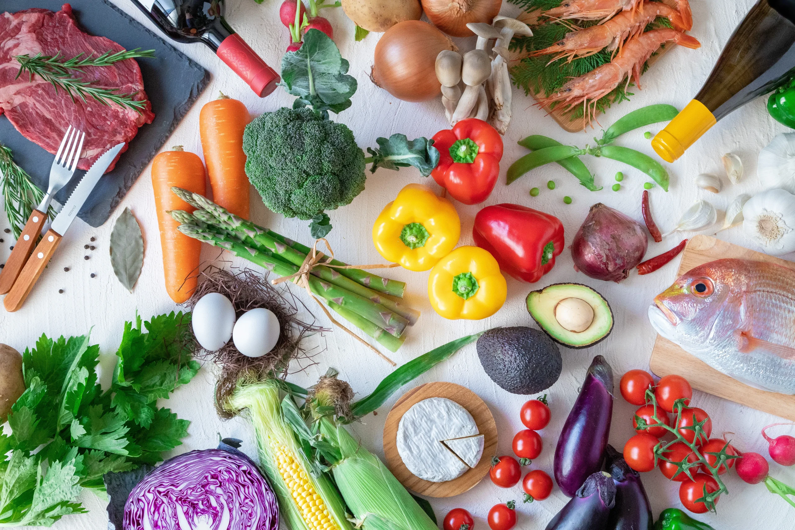 野菜・魚・卵などの食材