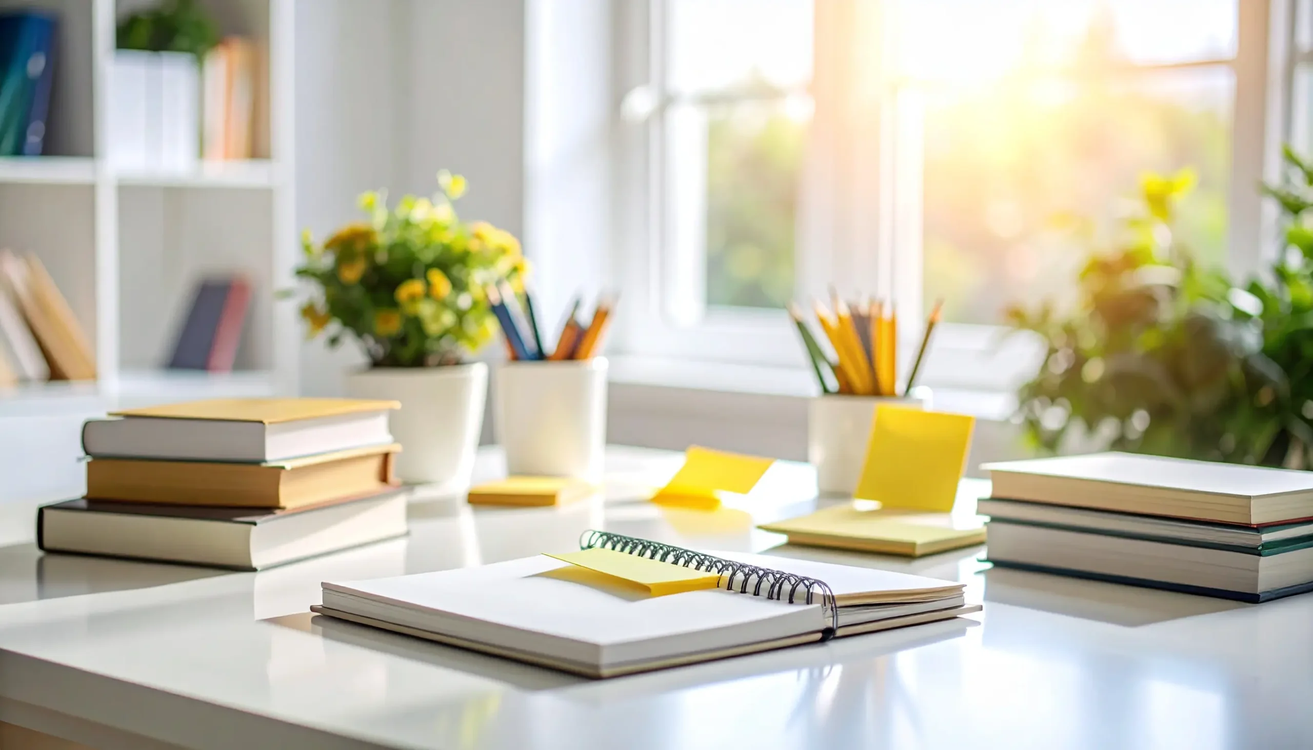 明るい机のイメージ