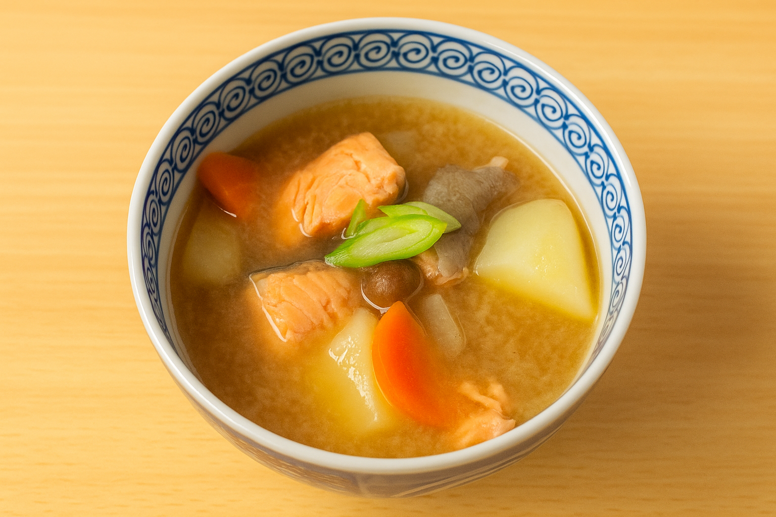 鮭と根菜の具だくさんみそ汁