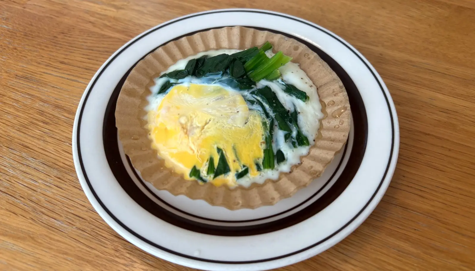 ほうれん草の巣ごもり卵